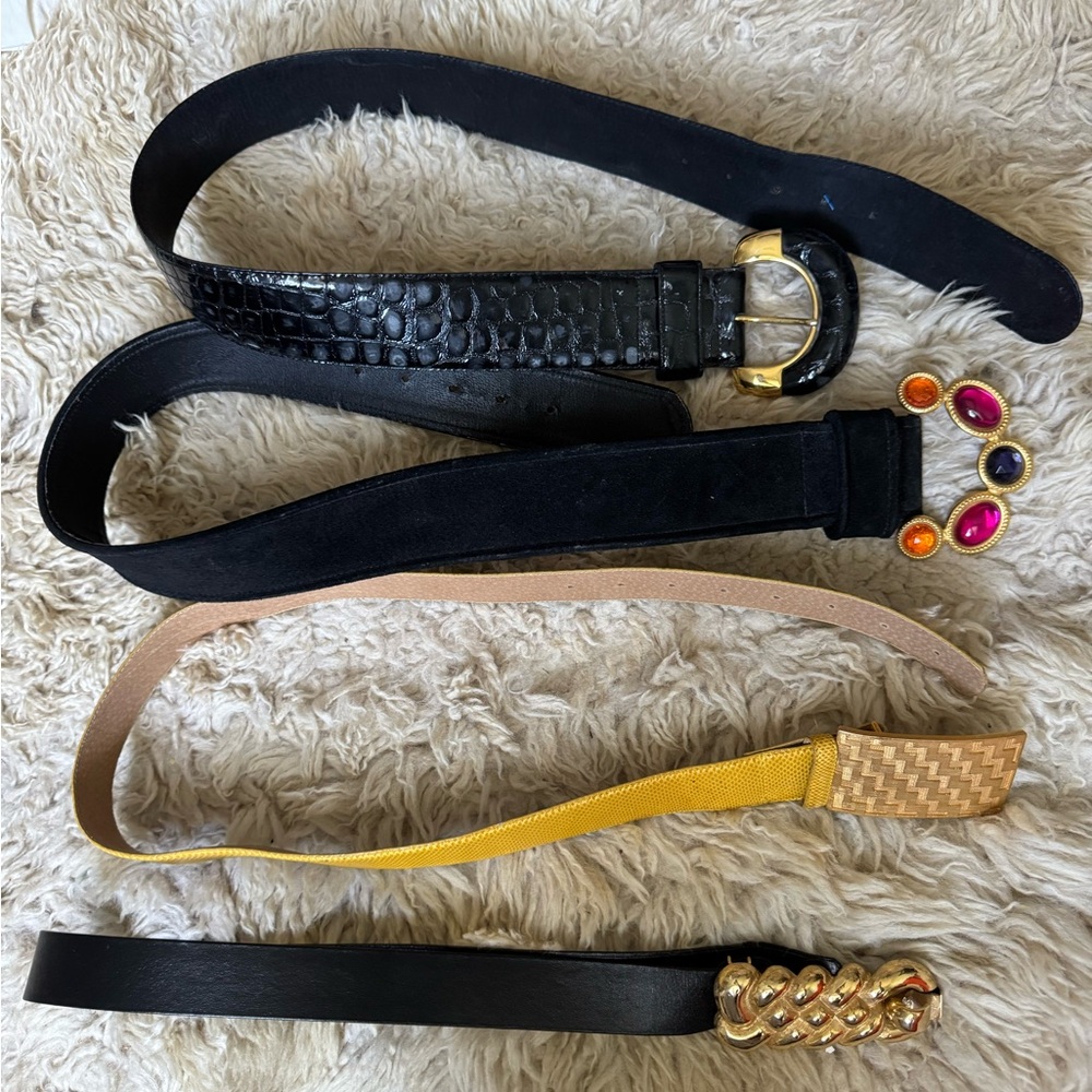 Carlisle medium Elegant Women's Belt Collection - Black, Tan, Yellow
